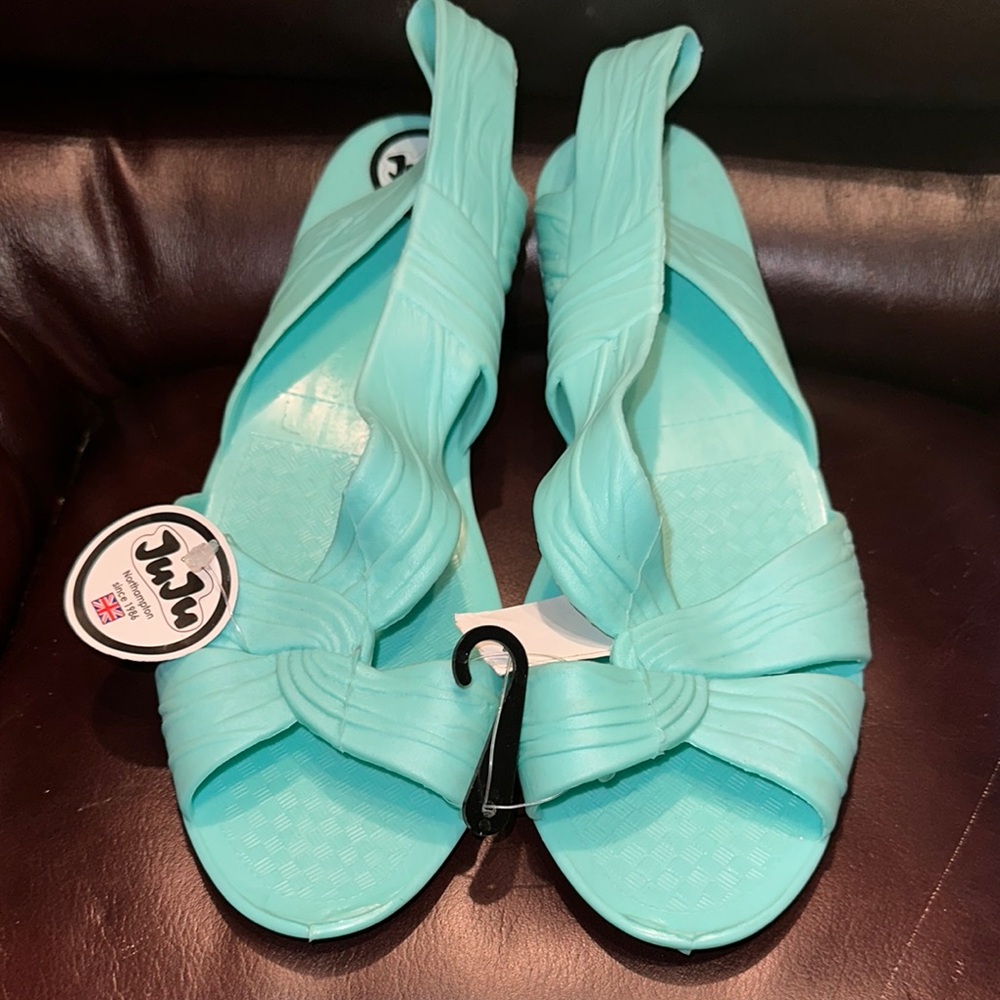 JuJu Mint Green Fergie Jelly Sandals